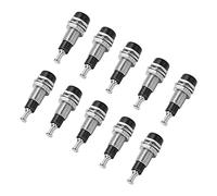 Zerodis 2mm Banana Jack Socket Plated Copper ABS Panel Mount Binding Post M6 Thread 30V AC 60V DC 10A Quick Install for Electronic Equipment Test Panels (Black)