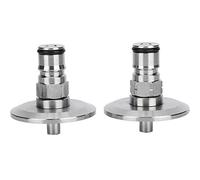 Zerodis 2Pcs Ball Lock Post Keg Homebrew Keg 1.5in Tri-Clamp to Ball Lock Post Adapter 304 Stainless Steel Brewing Fitting Accessory Keg Adapter Kit