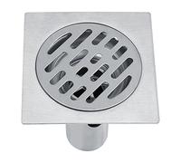Zerodis 304 Stainless Steel 4 Inch Square Anti Odor Shower Floor Drain with Removable Strainer
