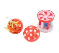 Zerodis 3PCS Bird Roller Rattles Toys, Parakeets Foot Toy Cocktiel Chewing Training Rattle Bell Balls Parrot Cage Toys for Parakeets Budgerigars Parrots