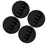 Zerodis 4 Pack Exfoliating Bath Gloves, Round 13cm | TPR Removes Dead Skin, Strap Ensures Secure Grip, Water Proof Reusable Design, Easy Rinse Quick Dry, Bathroom Shower Use
