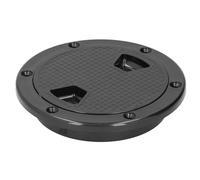 Zerodis 4in Boat Deck Plate with Non-Slip Surface ABS Plastic Replacement Round Inspection for Marine Use