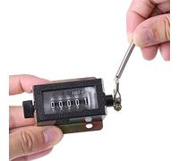 Zerodis 5 Digit Mechanical Counter,D67- F Resettable Manual Pull Tally Counter with Rotating Return to Zero Device Practical Counter Tool for Textiles Machinery Winding Hill Printing