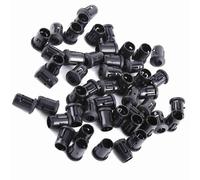 Zerodis 50pcs LED Diode Holder, 3mm 5mm 8mm 10mm Easy Installation Nylon Black LED Socket Replacement (5mm)