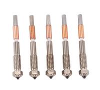 Zerodis 5Pcs 3D Printer Bimetallic Extruder Nozzles, Ceramic Insulation Nozzles, Extreme Heat Resistant & Quick Disassembly for QIDI PLUS 4, 0.2mm to 0.8mm Sizes