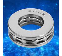 Zerodis 5pcs 51102 Plane Axial Ball Thrust Bearing, Bearing Steel 2RS Seal Plane Thrust Replacement for Machinery Manufacturing, Equipment Installation and Maintenance
