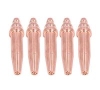 Zerodis 5Pcs Acetylene Cutting Tips with Storage Boxes, G02-2 Copper 280-350mm/Min Speed 1.4mm Hole Diameter 30-50mm Thickness Acetylene Cutting Nozzles