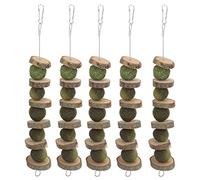 Zerodis 5Pcs Bunny Chew Toys for Teeth, Rabbit Toys Wood Alfalfa Grass Balls Sticks Suitable for Rabbits Guinea Pigs Hamsters Chinchillas Squirrels Furry Pet