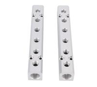 Zerodis 6 Way 8 Port Air Manifold Distribution Block 1/4 Inch NPT Output 1/2 Inch NPT Supply Port Aluminum Alloy with -40F to 212F 120PSI for Air Compressor Pneumatic Systems