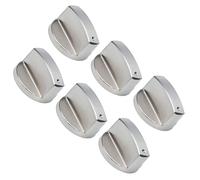 Zerodis 6Pcs 8mm Rotate Knob Control Knob Zinc Alloy Range Knob Replacement for Kitchen Range Gas Stove Microwave Oven Cooker Stove Zinc Alloy Control Knob Replacement(0° switch)