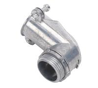 Zerodis 90 Degree Squeeze Connector 3/4in Flexible Metallic Conduit Fitting for AC MC Metal Conduit Zinc Alloy Die Cast Non Tool Squeeze to Connect Vibration Proof Right Angle Connector