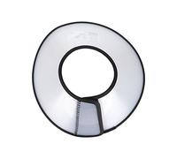 Zerodis Adjustable Dog Recovery Cone Collar Elizabethan Collar Pet Surgery Translucent Plastic Prevent Bite Licking for Dogs Cats Puppies with Hook and Loop Closure Soft Flannel (4#)
