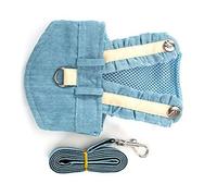 Zerodis Adjustable Dog Vest Harness with Leash Breathable Mesh Fabric No Pull Reflective for Small Dogs Cats Outdoor Walking Training (S (Advise Weight Range 1.5-2.5kg/3.3-5.5lb))