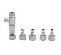 Zerodis Airbrush Quick Disconnect Coupler Release Fitting Adapter Set,1PCS Quick Connector with 4PCS 1/8" Male and Female Fittings for Fast Connecting Disconnecting Air Brush Airbrush and Hose