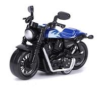 Zerodis Alloy Motorbike Toy Highly Simulation Motorbike Model Pull-Back Vehicle Toy for Child Intellectual Toy Gift Set(Blue)