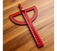 Zerodis Angle Protractor, Aluminum Alloy Protractor Tool 180 Degree Adjustable Finder Precision Woodworking Ruler Gauge Center Line Scriber Marking Tools for Carpenter Woodworking