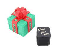 Zerodis Annoying Nested Screw Gift Box, Screw Challenge Puzzle PLA 3D Printed Annoying Gift Box for Holiday Birthday Party Games (Red Green)