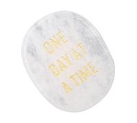 Zerodis Anxiety Worry Stone Portable Soothing Relax Palm Stone for Thumb Stress Relief Smooth Tactile Rock for Mindfulness Relaxation At Home Office (White)
