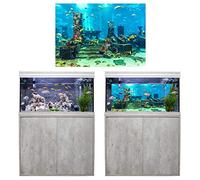 Zerodis Aquarium Underwater Coral Background Sticker, Fish Tank Wall Decorations Sticker Decor Paper ling Decals Sticker PVC Easy to Install(61 * 41cm)