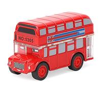 Zerodis Baby Pull Back Alloy Bus Model Toy, Alloy Vehicle Bus Model High Simulation Interactive Learning Toy Gift for Children Kids (Red)