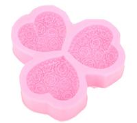 Zerodis Baking Molds 3D Reusable Wax Making Mold 3 Cavity Fine Detailed Design Dishwasher Safe Nonstick Cake Baking Tool Simple Demolding for Candles Craft Silicone Heart Mold