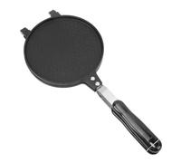 Zerodis Baking Trays Non Stick Aluminum Tortilla Press with Sturdy Heat Resistant Handle for Making Pancakes Enchiladas and More 6.8 Inch Egg Roll Press Pan (Grid Style)