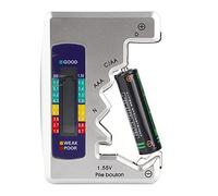 Zerodis Battery Tester, Multi Level Fixed Battery Card Slot Digital Automotive Alternator Meter Diagnostic Tool Universal Batteries Checker for Aa Aaa Button Cell Batteries