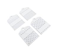 Zerodis Bead Counting Tray with Sorting Grooves Bead Organizer Tray for Jewelry Making Picking with Hole 4 Size Slots (White)