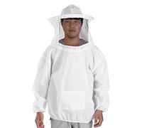Zerodis Bee Suit Professional Beekeeping Jacket with Beekeeper Hat and Veil Beekeeping Protective Suit White Cotton