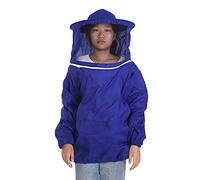 Zerodis Beekeeping Suit, Protective Cotton Beekeeping Jacket Hat Kit with Veil Bee Keeper Equipment (Blue)