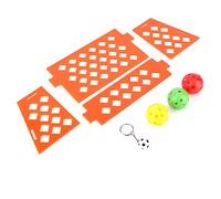 Zerodis Bird Training Products Soccer Field Plastic Activity Cage Toy for Parrots Parakeets and More 21cm Size with Fun Ball Play for Cage Enrichment Bird Training Toys Mini