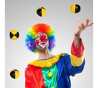Zerodis Black Yellow Mastery Ball Soft Game with Tear, 3pcs Pu Thud Malging Balls for Eyes Coordination