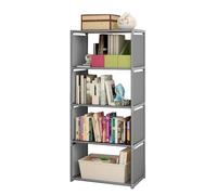 Zerodis Book Shelf, 5 Tier Bookshelves and Bookcases Floor Standing Display Storage Shelves, Assembled Vertical Storage Rack for Bedroom Living Room Office Closet (5 Tier Single Row)