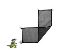 Zerodis Breathable Reptile Mesh Hammock Reptile Mesh Hammock Rectangle Reptile Lounger Summer Hanging Reptile Breathable Net Hammock Bed with Suction Cups for Lizard Snake Rectangle
