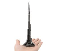 Zerodis Burj Khalifa Tower Model,Alloy Miniature European Style Burj Khalifa Tower Building Model Dubai Tower Model Arts Craft Ornaments for Office Home Desktop Decor