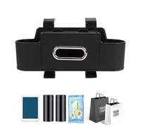 Zerodis Car Headrest Backseat Organizer, High Capacity Back Seat Storage Box with Cup Holder for Phone Snacks Drinks Handbag (Black)