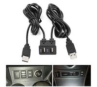 Zerodis Car Technology Gps Safety Plastic Flush Mount Usb Panel Mount Extension Cord 1.5M For Car Truck Boat Motorcycle Dashboard Cable Adapter