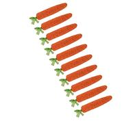 Zerodis Carrot Cat Toy with Sound Paper Rope Bite Resistant Teeth Cleaning for Cat Play 10pcs