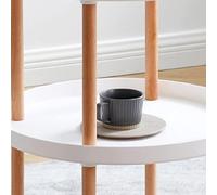 Zerodis Cart Storage Rack, Plastic with Armrest Design, Movable Rolling Storage Cart for Home, Office, and Living Room Use (White Three Layers)