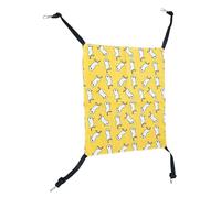 Zerodis Cat Beds Furniture Double Sided Adjustable Height Cat Hanging Swing Bed Reversible Hammock with Soft Linen Fabric Safety Buckle for Pet Cats Cage Bed Cage Hammock