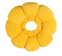 Zerodis Cat Collars Tugs Cat Recovery Collar Anti Licking Collar Adjustable Drawstring for Wound Healing After Surgery with Cotton Material Soft Cone (Sunflower Yellow S (4.4-8.8lb))