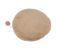 Zerodis Cat Daily Goods Donut Bed Soft Imitation Rabbit Wool Comfortable Pet Sleeping Mat With Small Ball For Cats And Dogs Pet Bed Round Plush (Grey)