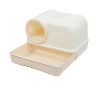 Zerodis Cat Daily Goods Proof Large Capacity Corridor Design Enclosed Pet Litter Box Kitty Poop Garbage Litter Case Cat Toilet Kitty Pan For Large Cats Box Spill