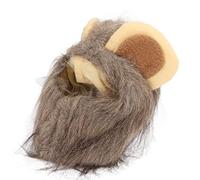 Zerodis Cat Lion Mane Costume Plush Kitten Lion Hat for Cats with Adjustable Neck Strap and Soft Breathable Material for Halloween Party (L)