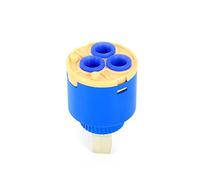 Zerodis Ceramic Disc Cartridge,35/40mm Replacement Cartridge Made of PP Plastic and Ceramic Sheet Practical Bath Basin Shower Lever Water Mixer Tap Inner Control Faucet Valve(35mm)