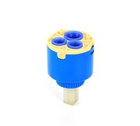 Zerodis Ceramic Disc Cartridge,35/40mm Replacement Cartridge Made of PP Plastic and Ceramic Sheet Practical Bath Basin Shower Lever Water Mixer Tap Inner Control Faucet Valve(40mm)