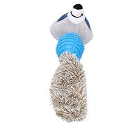 Zerodis Chew Toys for Teeth Cleaning Interactive Plush Animal Toy with TPR Chewable Material for Anxiety Relief Training Indoor Outdoor Dog Toys (Raccoon (blue))