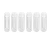 Zerodis Clear Plastic Coin Storage Tubes, Round Coin Holder with Cushion Sponge for 25mm Coins Collection, Quarters Commemorative Coins Small Items Storage
