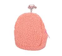 Zerodis Coin Purse Kids Change Purse for Cosmetics Lipstick Data Line Storage with Soft Plush Fabric for Travel Outdoor Activities Plush Cute Portable (Roseate)