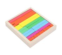 Zerodis Colorful Wooden Counting Sticks Math Blocks for Children Number Recognition Homeschool Supplies for Kids [Solid Wood, 3 Years Old +]